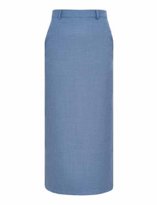 Картинка Спідниця міді блакитна